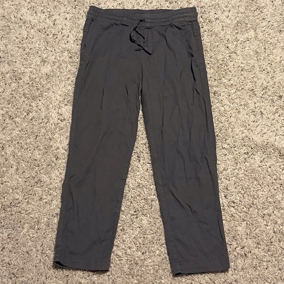 32 Degrees Stretch Linen Blend Pants High Rise Solid Gray Pockets Medium women's - Picture 4 of 10
